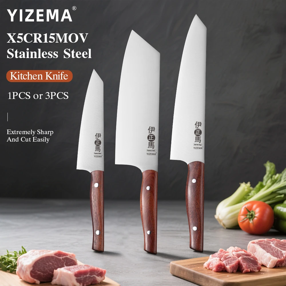 Набор профессиональных кухонных ножей YIZEMA из 3 предметов: универсальный нож, кирицукэ, тесак из нержавеющей стали X50Cr15MoV, японский поварской нож для приготовления пищи
Набор профессиональных кухонных ножей YIZEMA из 3 предметов: универсальный нож, кирицукэ, тесак из нержавеющей стали X50Cr15MoV, японский поварской нож для приготовления пищи