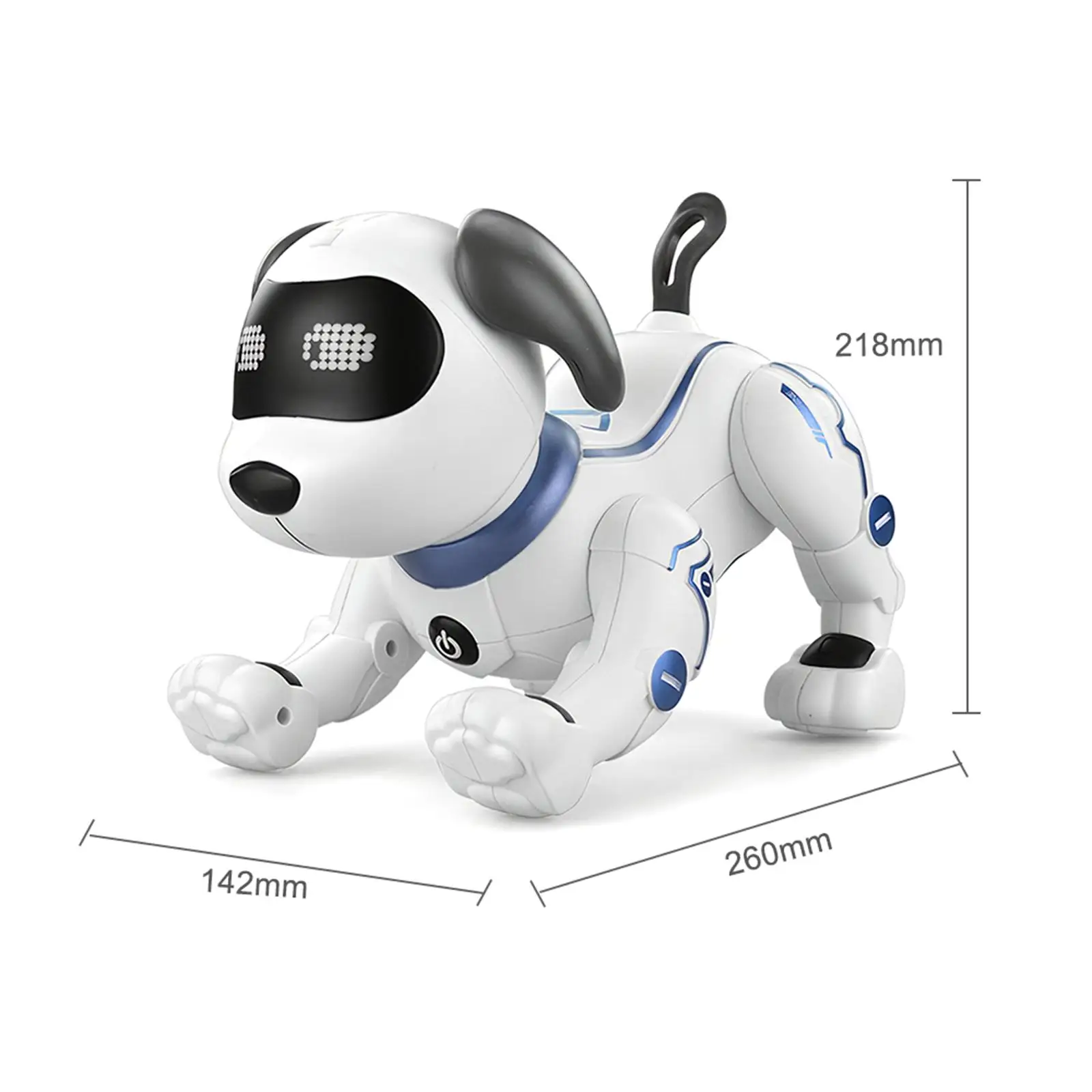 Robot Puppy Smart Follows Voice Commands with Light and Sound Robotic Pets Electronic Pets for Girls 3~8 Boys Kids Holiday Gifts
Robot Puppy Smart Follows Voice Commands with Light and Sound Robotic Pets Electronic Pets for Girls 3~8 Boys Kids Holiday Gifts