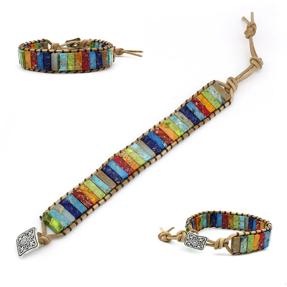 Colorful Stone Bracelet Handmade Knitted Bangle Bohemian Style Wrist Chain For Women Fashion Jewelry Accessories
Colorful Stone Bracelet Handmade Knitted Bangle Bohemian Style Wrist Chain For Women Fashion Jewelry Accessories