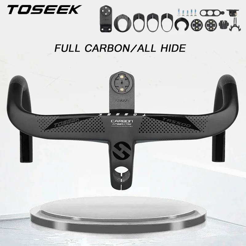 TOSEEK Full Carbon Road Bike Handlebar ALL Hidden Line Bicycle Drop Handlebar 360/380/400/420/440mm Bike Integrated Handle Bar
TOSEEK Full Carbon Road Bike Handlebar ALL Hidden Line Bicycle Drop Handlebar 360/380/400/420/440mm Bike Integrated Handle Bar