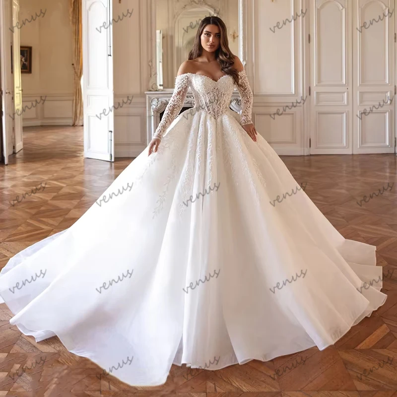 Великолепные свадебные платья, винтажные свадебные платья с кружевными аппликациями, платья с длинными рукавами для женщин, элегантные платья на заказ, Vestidos De Novia
Великолепные свадебные платья, винтажные свадебные платья с кружевными аппликациями, платья с длинными рукавами для женщин, элегантные платья на заказ, Vestidos De Novia