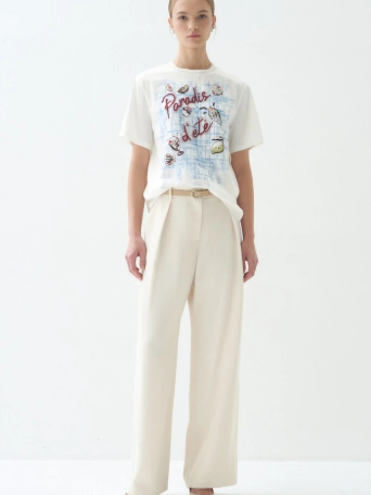 Fashionable Comfortable Loose High Waist Straight Leg Casual Pants Women's Cotton Trousers for Daily Commuting And Leisure
Fashionable Comfortable Loose High Waist Straight Leg Casual Pants Women's Cotton Trousers for Daily Commuting And Leisure