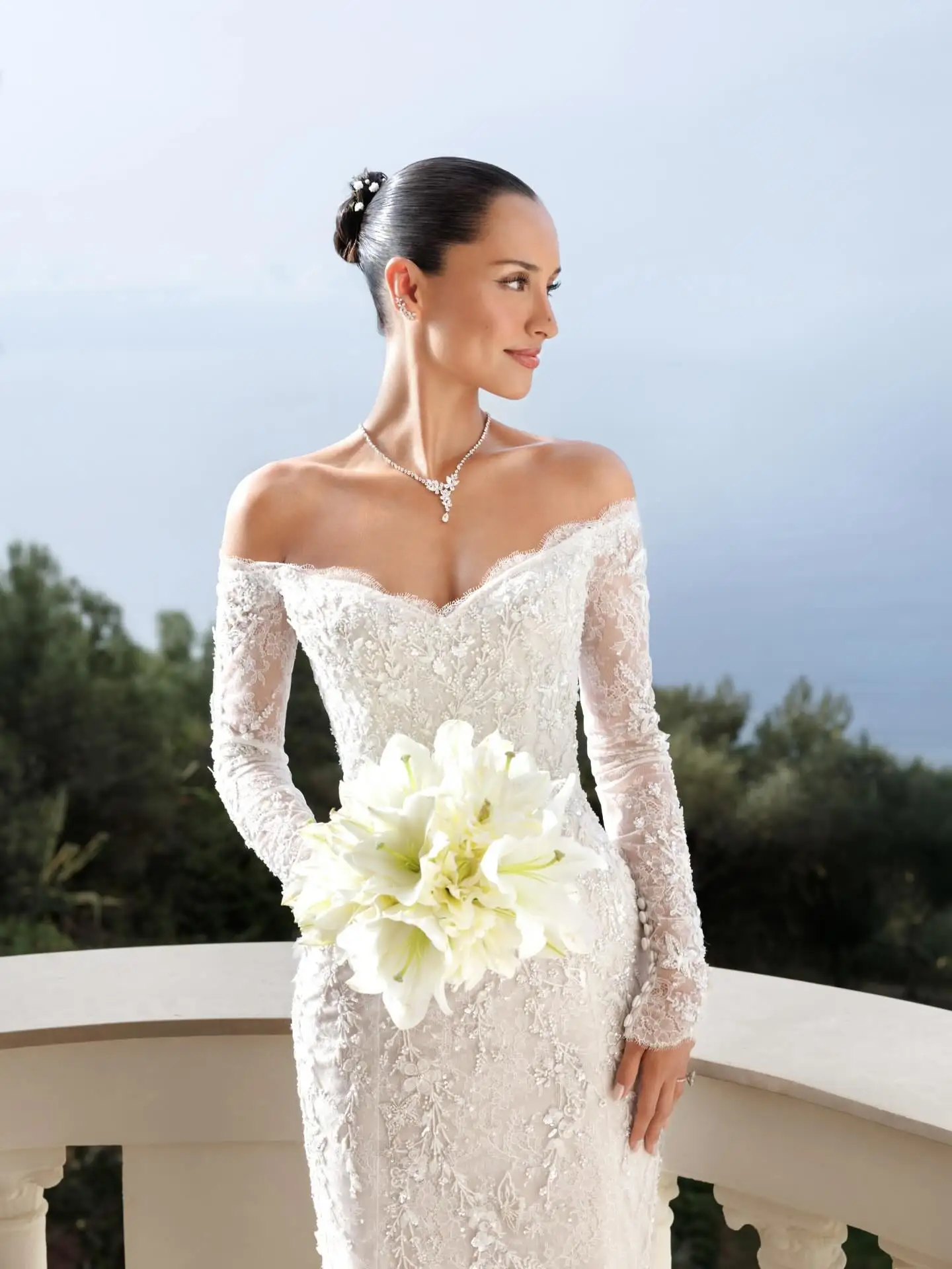 Customized Elegant Mermaid Wedding Dress Off Shoulder Long Sleeve Lace Shiny Beaded Bridal Gown with Train Vestidos De Novia
Customized Elegant Mermaid Wedding Dress Off Shoulder Long Sleeve Lace Shiny Beaded Bridal Gown with Train Vestidos De Novia