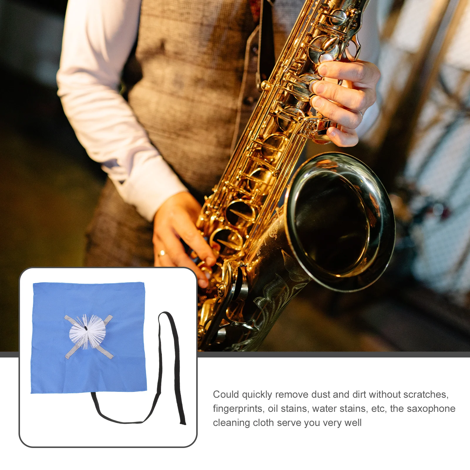 Saxophone Cleaning Cloth Blue Double sided Fleece for Soprano Alto Tenor Instruments Care Dust Removal Stain Tool Flute Clarinet
Saxophone Cleaning Cloth Blue Double sided Fleece for Soprano Alto Tenor Instruments Care Dust Removal Stain Tool Flute Clarinet