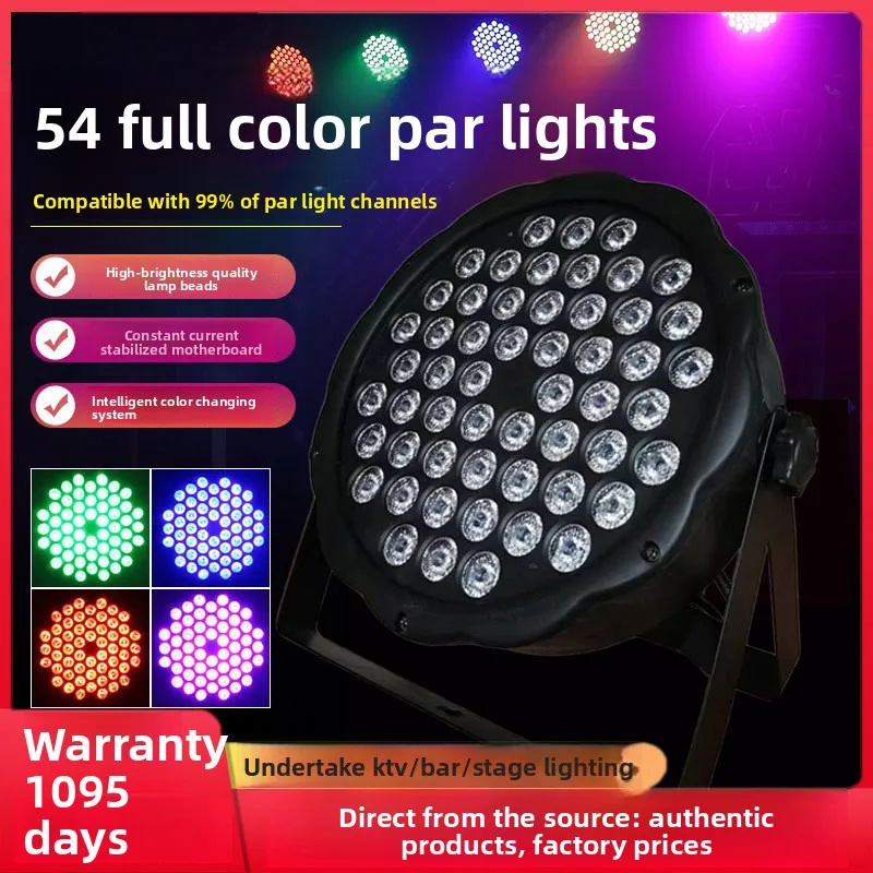 54 stage performance lights, bar stage lights, LED full-color par lights, wedding voice-activated dyeing lights
54 stage performance lights, bar stage lights, LED full-color par lights, wedding voice-activated dyeing lights