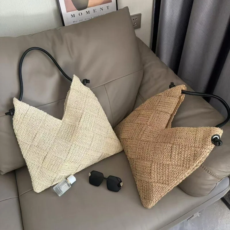 Women's Shoulder Bags Casual Cotton thread Wicker Woven Ladies Handmade Totes Large Capacity Summer Beach Female's Messenger Bag
Women's Shoulder Bags Casual Cotton thread Wicker Woven Ladies Handmade Totes Large Capacity Summer Beach Female's Messenger Bag