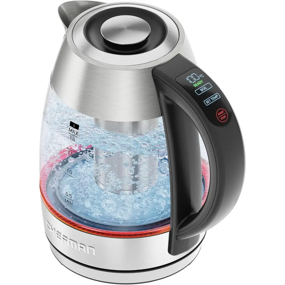 1.8L High-Powered Electric Kettle, 1750W, Brews 2 Cups in 2 Mins, BPA-Free with Digital Temp Control and 1-Hour Keep Warm - Stai
1.8L High-Powered Electric Kettle, 1750W, Brews 2 Cups in 2 Mins, BPA-Free with Digital Temp Control and 1-Hour Keep Warm - Stai