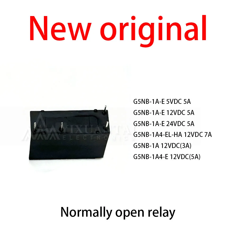 10Pcs/Lot New original G5NB-1A-E 5VDC 5A G5NB-1A-E 12VDC 5A G5NB-1A-E 24VDC 5A G5NB-1A4-EL-HA 12VDC 7A G5NB-1A 12VDC(3A) G5NB-1A
10Pcs/Lot New original G5NB-1A-E 5VDC 5A G5NB-1A-E 12VDC 5A G5NB-1A-E 24VDC 5A G5NB-1A4-EL-HA 12VDC 7A G5NB-1A 12VDC(3A) G5NB-1A