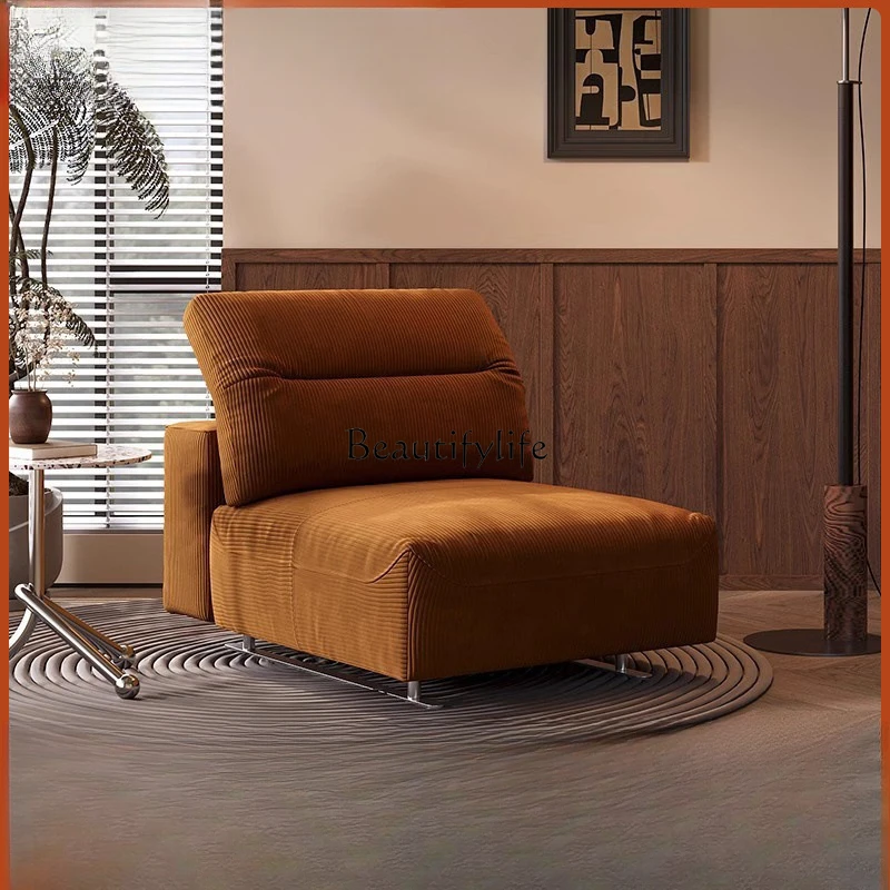 French retro minimalist single sofa chair backrest fabric corduroy leisure chair
French retro minimalist single sofa chair backrest fabric corduroy leisure chair