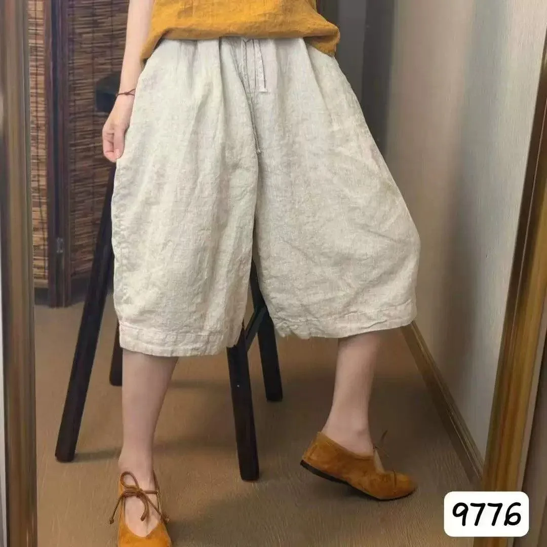 High-End plus Size Women's Cotton Linen Loose Straight Leg Pants Wide Leg Casual Pants Seven-Foot Pants Summer New Arrival
High-End plus Size Women's Cotton Linen Loose Straight Leg Pants Wide Leg Casual Pants Seven-Foot Pants Summer New Arrival