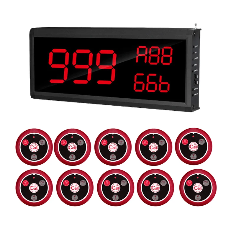 433 Pager Restaurant Wireless Calling System Waiter Call Paging Table Call Bell Customer Ordering Beeper 1 Display 10 Buttons
433 Pager Restaurant Wireless Calling System Waiter Call Paging Table Call Bell Customer Ordering Beeper 1 Display 10 Buttons