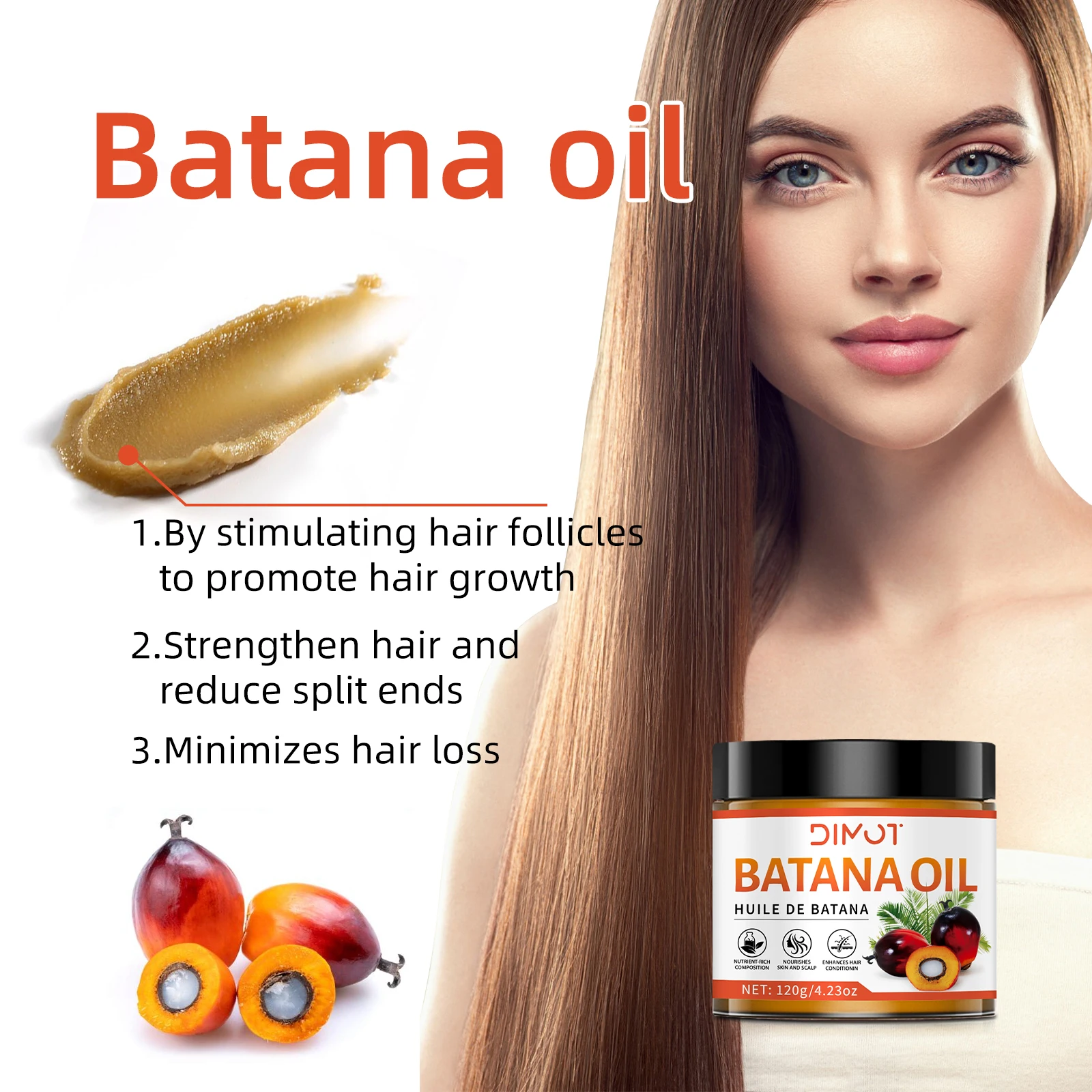 DIMOT Batana Hair Care Mask Smoothing Nourishing Repair Moisturizing Reduce Split Ends Frizz Enhance Texture Hair Conditioner
DIMOT Batana Hair Care Mask Smoothing Nourishing Repair Moisturizing Reduce Split Ends Frizz Enhance Texture Hair Conditioner