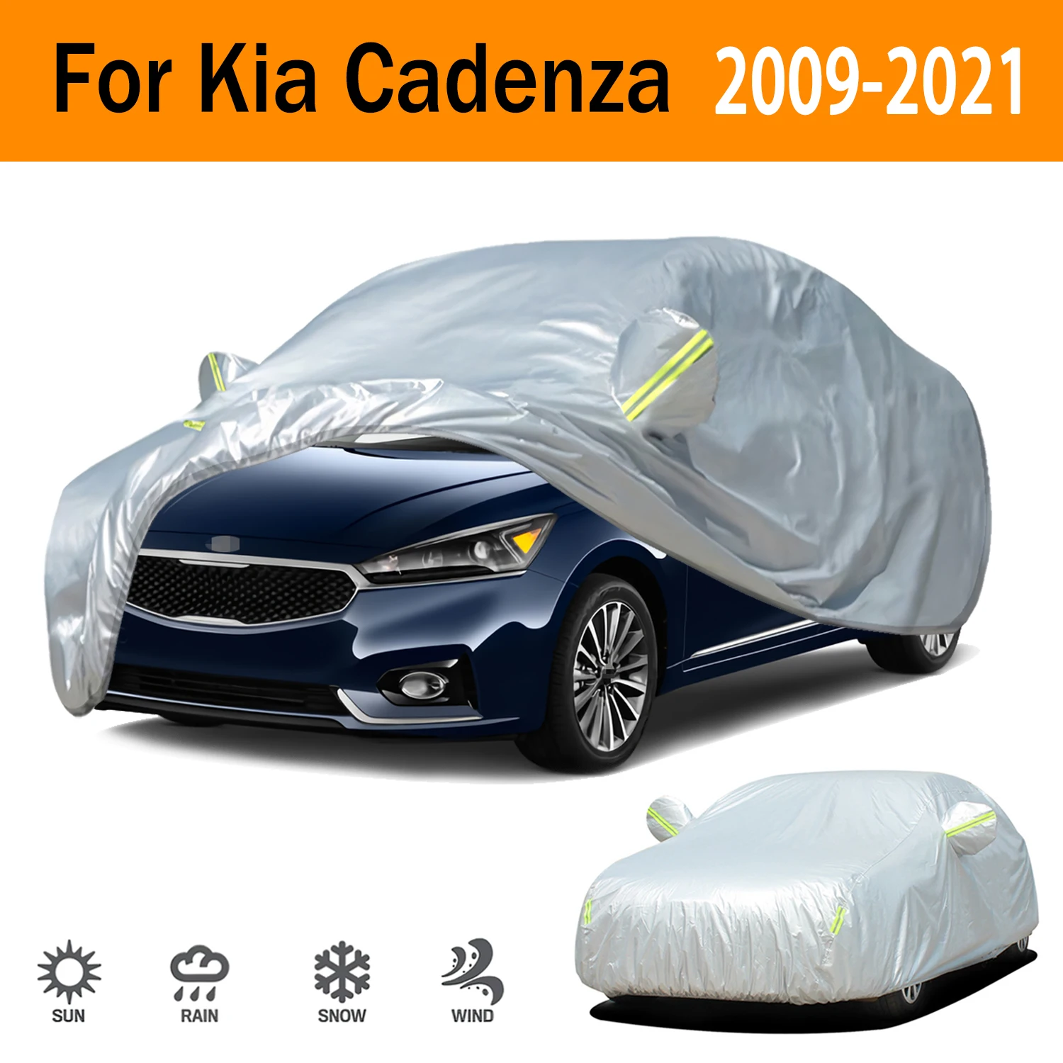 Автомобильный чехол для Kia Cadenza 2009-2021, защита от снега, пыли, анти-УФ, пилинга, краски 190t, автомобильный чехол, внешние аксессуары для автомобиля
Автомобильный чехол для Kia Cadenza 2009-2021, защита от снега, пыли, анти-УФ, пилинга, краски 190t, автомобильный чехол, внешние аксессуары для автомобиля