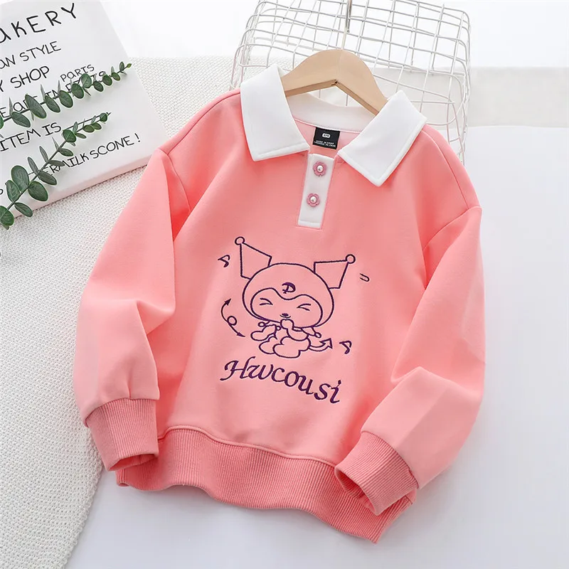 Girl Heart Kuromi Children Hoodie Sanrio Kawaii Anime Cartoon Cute Babys Coat Girls Polo Shirt Top Autumn Winter Gift for Kids
Girl Heart Kuromi Children Hoodie Sanrio Kawaii Anime Cartoon Cute Babys Coat Girls Polo Shirt Top Autumn Winter Gift for Kids