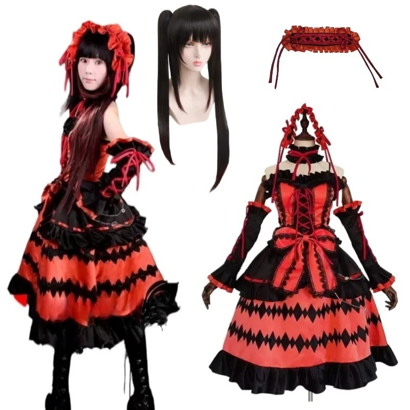 Anime Tokisaki Kurumi Cosplay Costume Date Red Lolita Dress Wig Suit for Women Halloween Carnival Party Role Play Outfits
Anime Tokisaki Kurumi Cosplay Costume Date Red Lolita Dress Wig Suit for Women Halloween Carnival Party Role Play Outfits