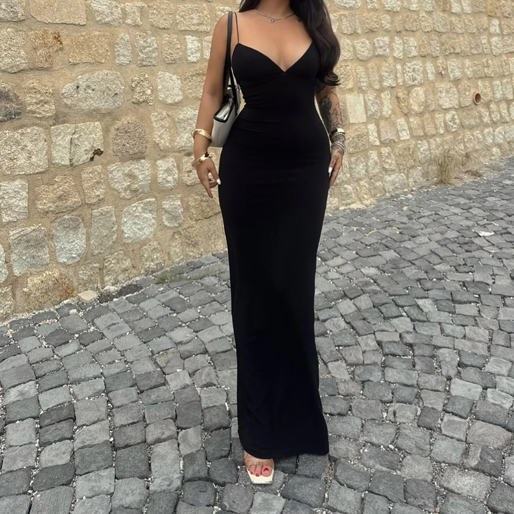 Customized Fashion V-Neck Spaghetti Straps Jersey Evening Dress Temperament Pleats Backless Photo Color Vestido De Fes
Customized Fashion V-Neck Spaghetti Straps Jersey Evening Dress Temperament Pleats Backless Photo Color Vestido De Fes