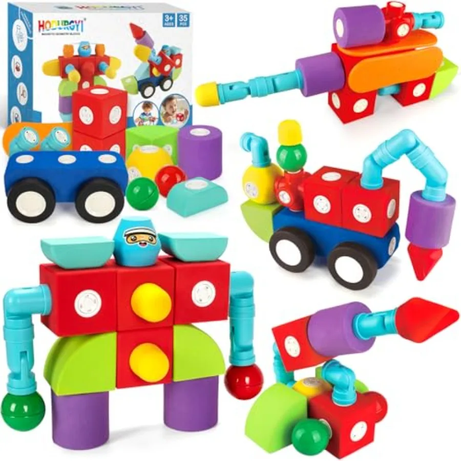 Magnetic Foam Blocks for,Large Magnetic Building Blocks for Toddlers 3+, Bath Toys and Preschool STEM Educational Toys, Birthda
Magnetic Foam Blocks for,Large Magnetic Building Blocks for Toddlers 3+, Bath Toys and Preschool STEM Educational Toys, Birthda
