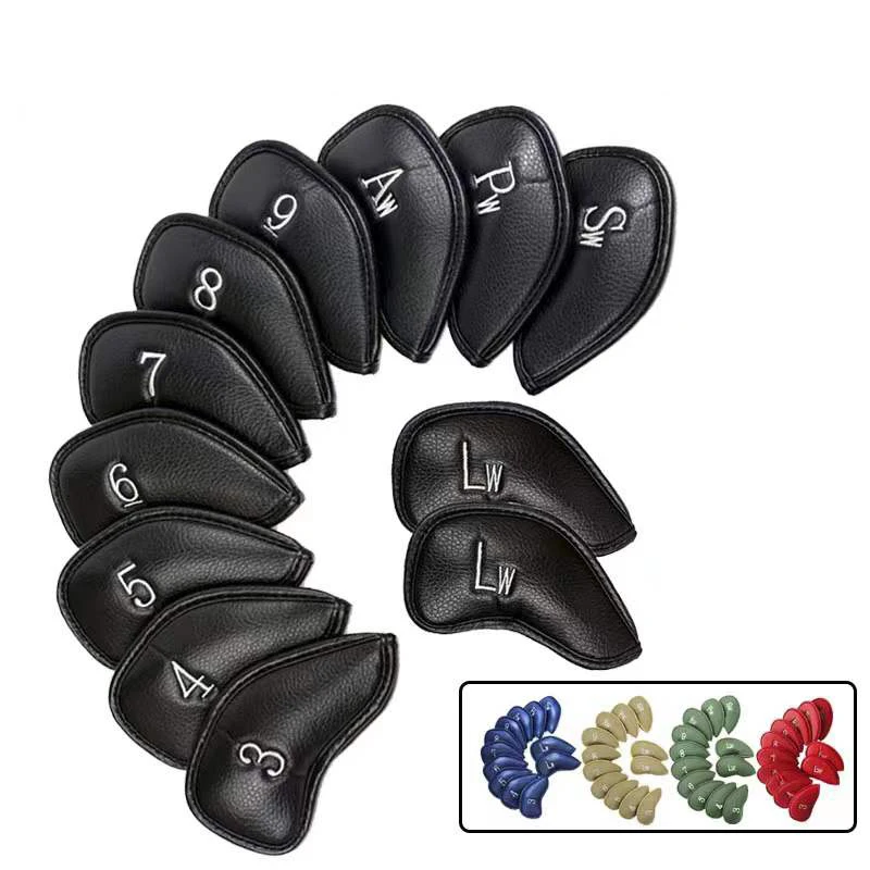 Waterproof PU Leather Golf Club Head Covers for Irons 3-9,Aw,Pw,Sw,Lw,Lw (12-Piece Set),Protective Golf Club Cover Cap Sleeves
Waterproof PU Leather Golf Club Head Covers for Irons 3-9,Aw,Pw,Sw,Lw,Lw (12-Piece Set),Protective Golf Club Cover Cap Sleeves