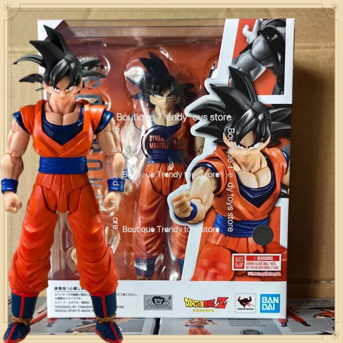 BANDAI S.H.Figuarts Dragon Ball Z Son Goku The Kind-Hearted Saiyan Action Figure with 3 Faces 5 Pairs of Hands Dynamic Shoulder
BANDAI S.H.Figuarts Dragon Ball Z Son Goku The Kind-Hearted Saiyan Action Figure with 3 Faces 5 Pairs of Hands Dynamic Shoulder