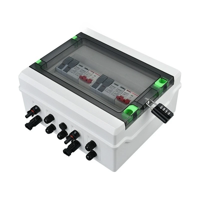 Photovoltaic, combiner box DC1000V plastic DC AC cross-border outdoor waterproof solar distribution box
Photovoltaic, combiner box DC1000V plastic DC AC cross-border outdoor waterproof solar distribution box
