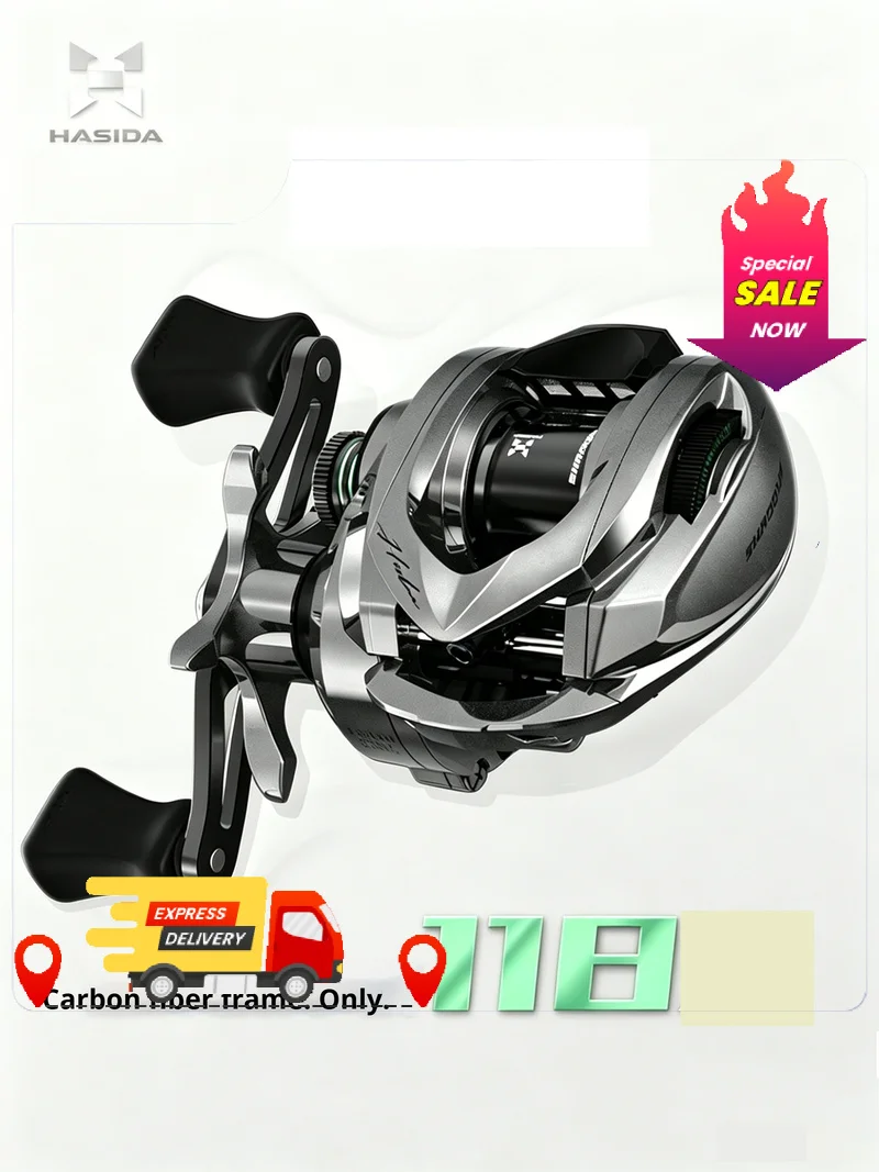 Ultra Light Carbon Baitcasting Reel 118g Micro Spool 7.1:1 Gear Ratio 4kg Drag Mini Fishing Reel for Trout Stream Lure Casting
Ultra Light Carbon Baitcasting Reel 118g Micro Spool 7.1:1 Gear Ratio 4kg Drag Mini Fishing Reel for Trout Stream Lure Casting