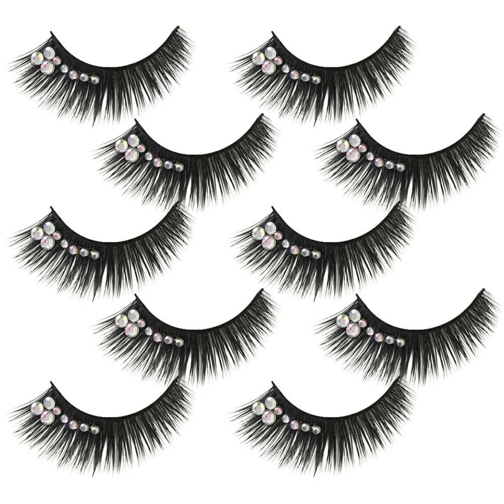 5 Pairs Stage Eyelashes Exaggerated Fake Rhinestone Colored Long False Lash Gems Performance Cosplay Realistic
5 Pairs Stage Eyelashes Exaggerated Fake Rhinestone Colored Long False Lash Gems Performance Cosplay Realistic