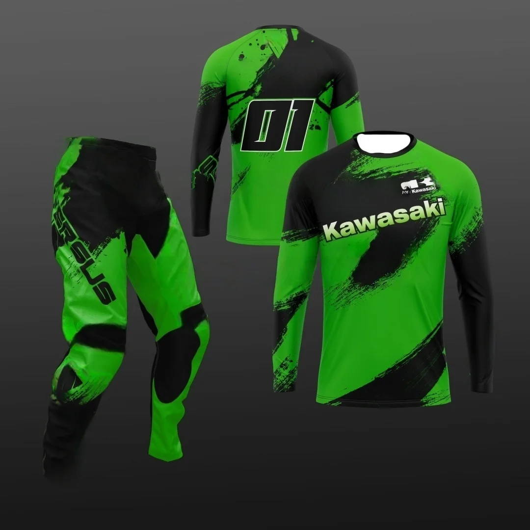 2026 Motocross Kids Kawasaki Jersey and Pants for Kids Set The Motocross Endurance Gear Combination Off-road Youth Racing Suit
2026 Motocross Kids Kawasaki Jersey and Pants for Kids Set The Motocross Endurance Gear Combination Off-road Youth Racing Suit