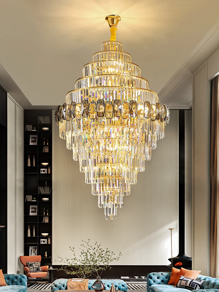 Modern Light Luxury Hall Chandelier High-End Luxury Living Room Duplex Stair Large Chandelier Villa Crystal Chandelier Lighting
Modern Light Luxury Hall Chandelier High-End Luxury Living Room Duplex Stair Large Chandelier Villa Crystal Chandelier Lighting