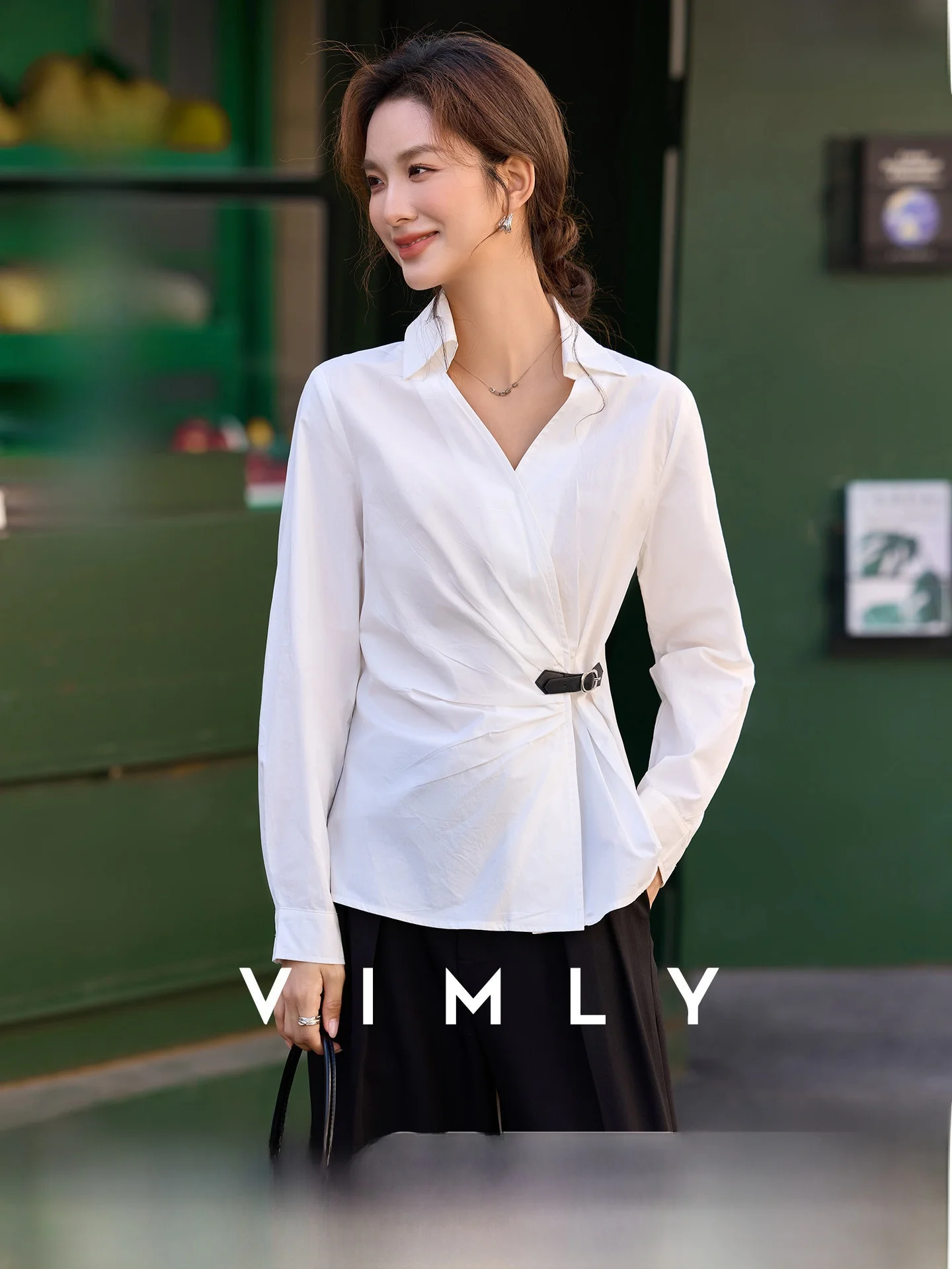Fashion Casual Pure Cotton White Shirt Women's Spring New Style Belt Design Sense Button up Long Sleeve Casual Shirt
Fashion Casual Pure Cotton White Shirt Women's Spring New Style Belt Design Sense Button up Long Sleeve Casual Shirt