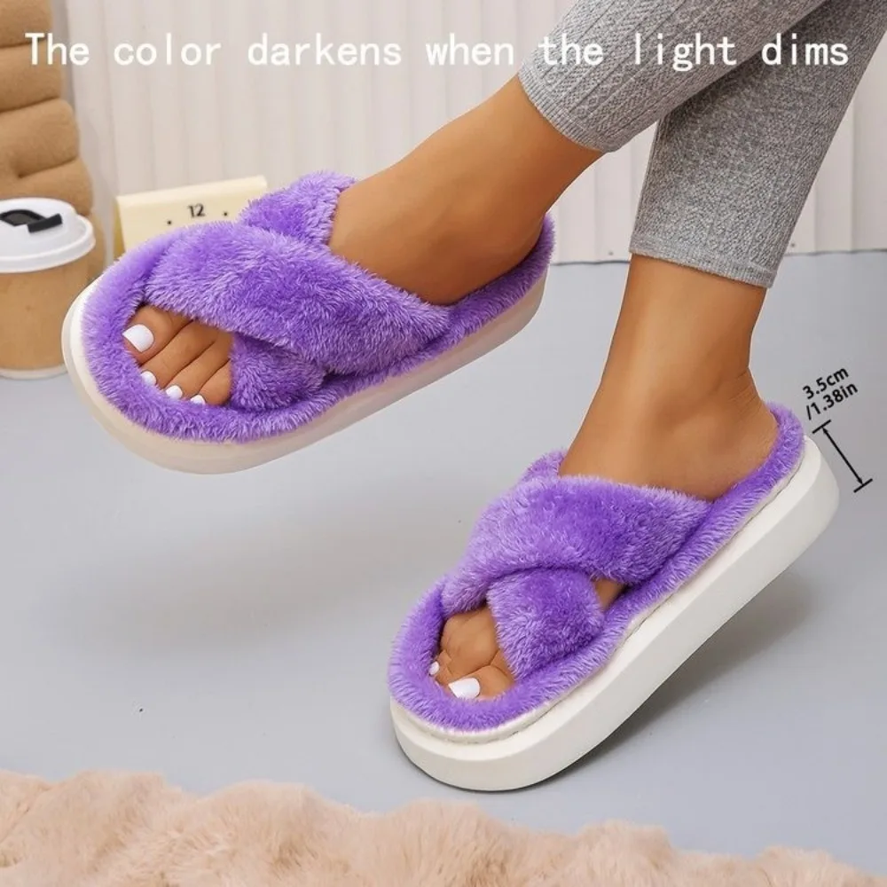 Fashion Cross Strap Fluffy Slippers Women 2024 Winter Warm Fur Home Slippers Woman Comfortable Soft Sole Non Slip Indoor Shoes
Fashion Cross Strap Fluffy Slippers Women 2024 Winter Warm Fur Home Slippers Woman Comfortable Soft Sole Non Slip Indoor Shoes