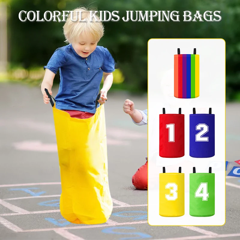 4 Pcs Colorful Kids Jumping Bag Sack Racing Bag Kindergarten Indoor Parent-child Jump Bag Outdoor School Party Games Race Bags
4 Pcs Colorful Kids Jumping Bag Sack Racing Bag Kindergarten Indoor Parent-child Jump Bag Outdoor School Party Games Race Bags