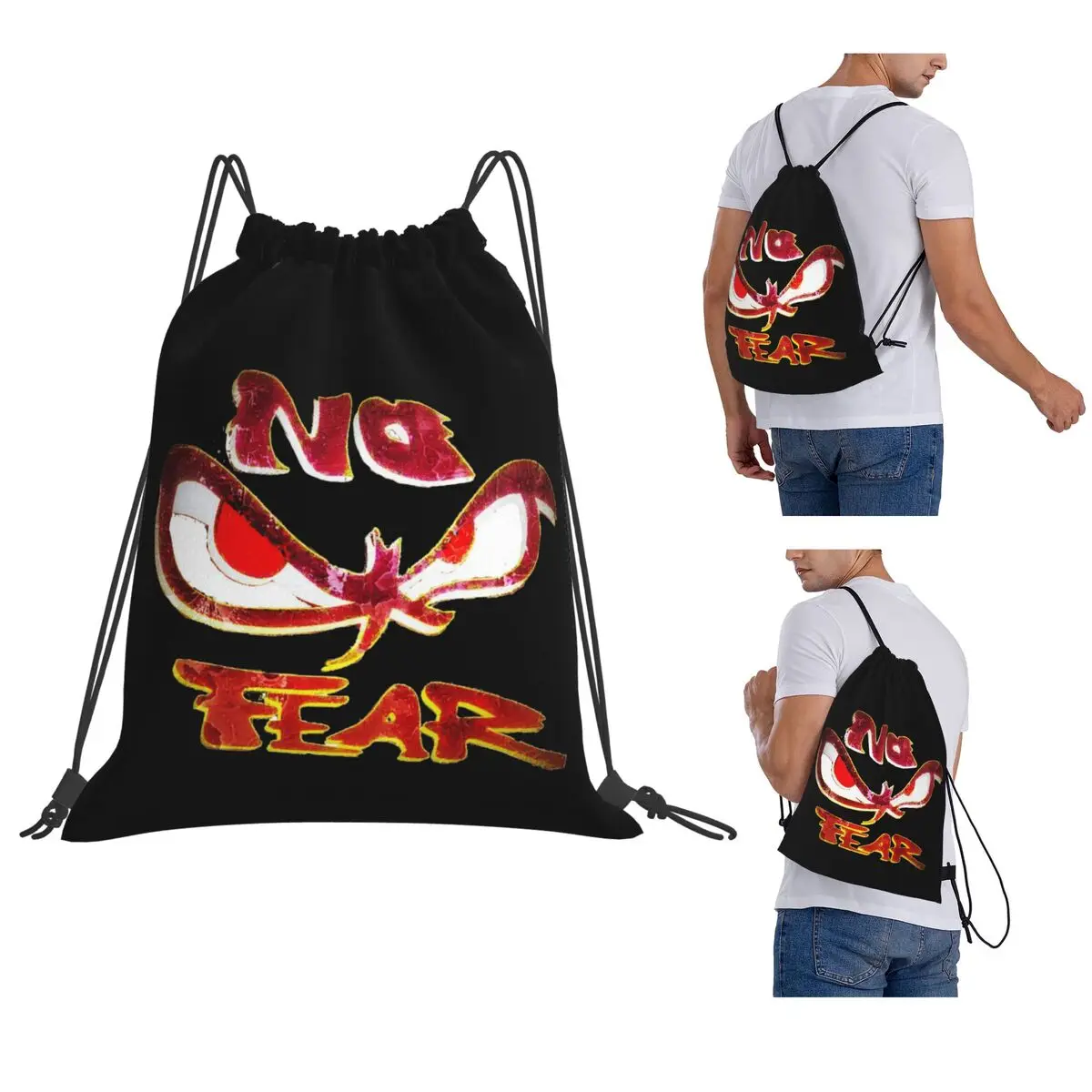 No Fear No Fear And Eyes Print Backpacks Portable Drawstring Bags Storage Bag Book Bags for Man Woman School
No Fear No Fear And Eyes Print Backpacks Portable Drawstring Bags Storage Bag Book Bags for Man Woman School