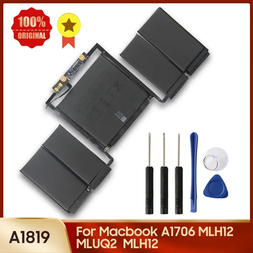 Replacement Battery A1819 For Macbook A1706 MLH12 MacBook A1706 A1713 MLUQ2 MLH12 Spare Battery High Quality Batteries
Replacement Battery A1819 For Macbook A1706 MLH12 MacBook A1706 A1713 MLUQ2 MLH12 Spare Battery High Quality Batteries