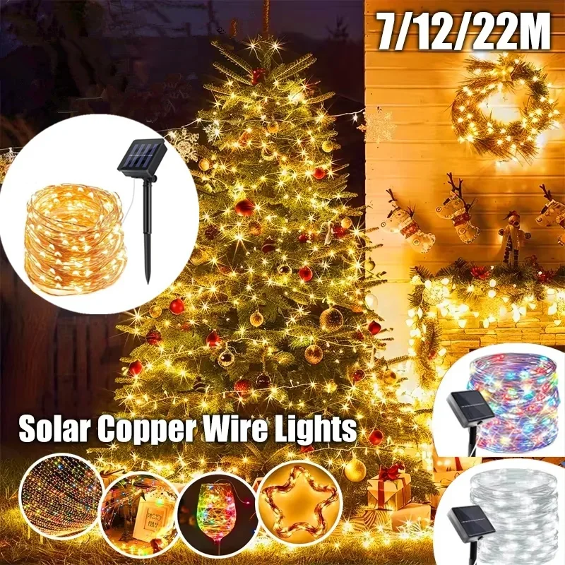 Solar Power LED Copper Wire Light String Outdoor Patio Holiday Wedding Garland Party Yard Ramadan Bedroom Decoration Fairy Light
Solar Power LED Copper Wire Light String Outdoor Patio Holiday Wedding Garland Party Yard Ramadan Bedroom Decoration Fairy Light