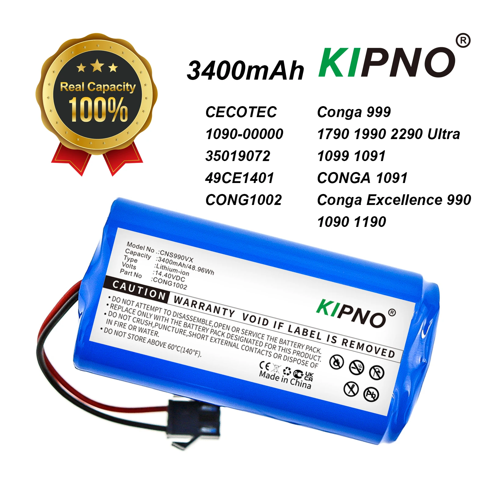 Vacuum 3400mAh Li-ion Battery 35019072 for Conga Excellence 950 990 1090 1790 1990 Deebot N79S N79 DN622 Eufy Robovac
Vacuum 3400mAh Li-ion Battery 35019072 for Conga Excellence 950 990 1090 1790 1990 Deebot N79S N79 DN622 Eufy Robovac