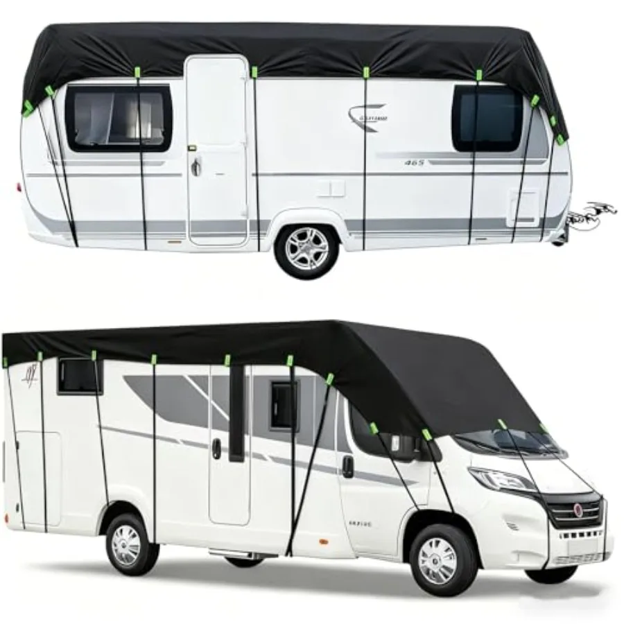 RV roof cover for travel trailers, Class C/B/A motorhomes, popup truck campers 600D heavy-duty wide width, black, waterproof UV
RV roof cover for travel trailers, Class C/B/A motorhomes, popup truck campers 600D heavy-duty wide width, black, waterproof UV