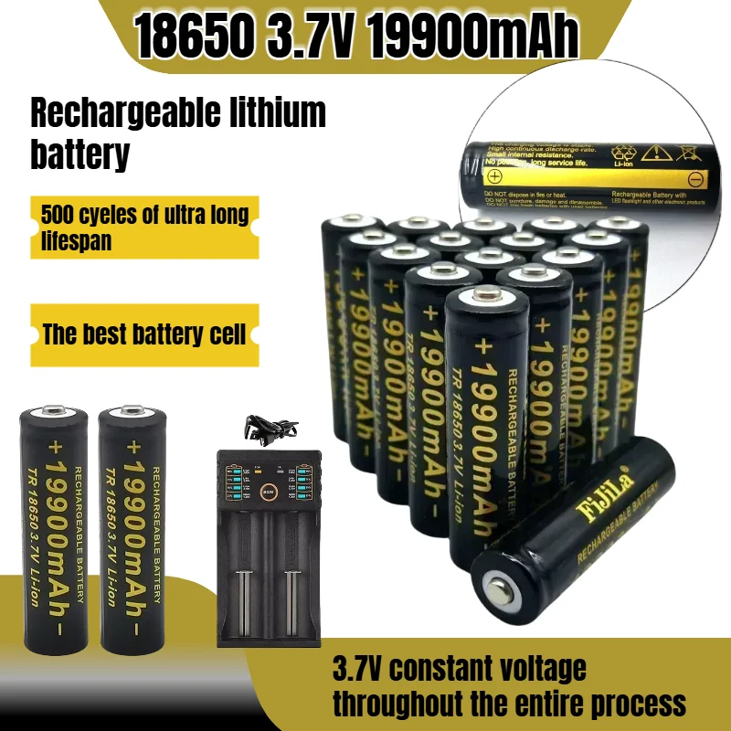 100% New 18650 Lithium Batteries Flashlight 18650 Rechargeable-Battery 3.7V 19900 Mah for Flashlight +201 charger 
100% New 18650 Lithium Batteries Flashlight 18650 Rechargeable-Battery 3.7V 19900 Mah for Flashlight +201 charger