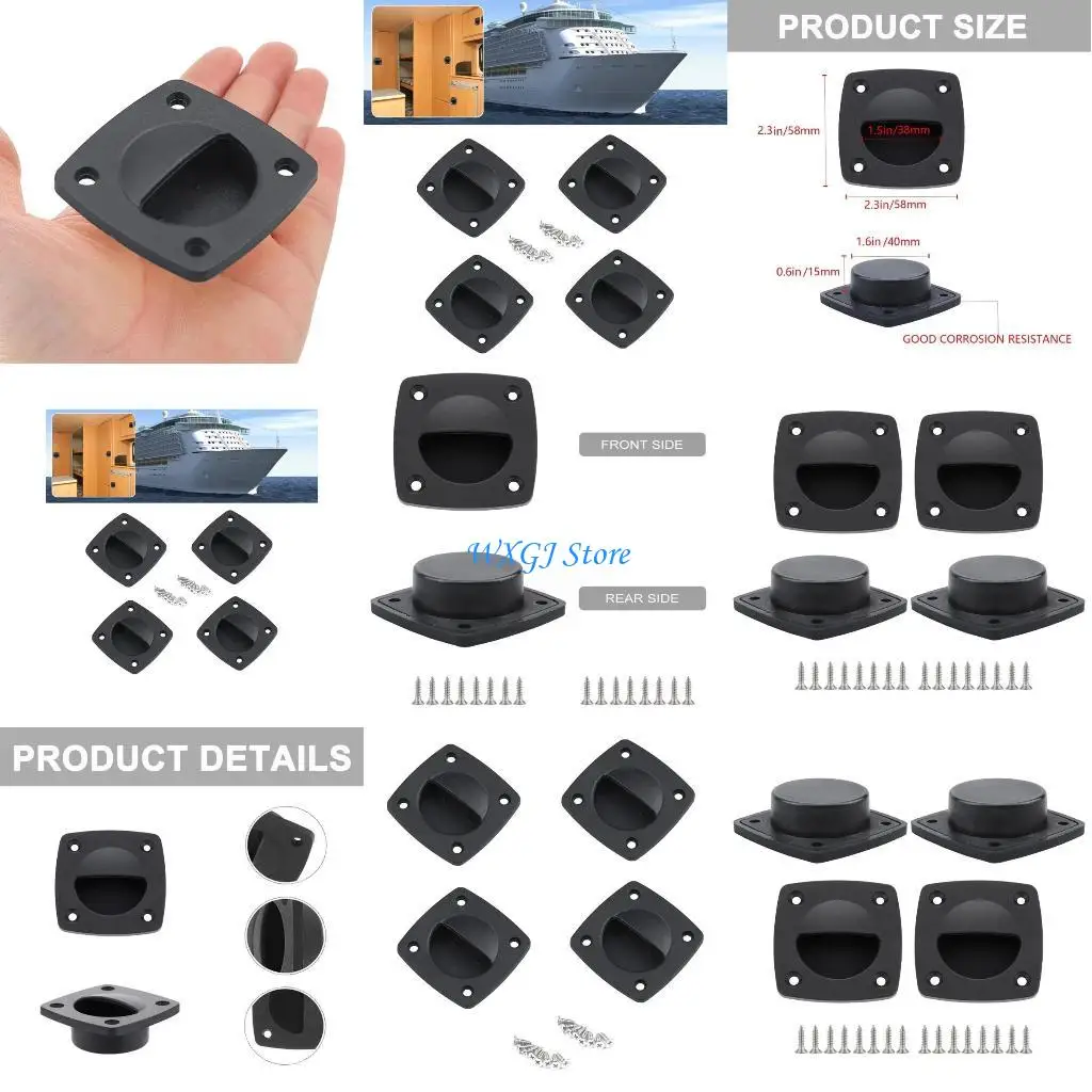 37JE 4pcs Anti Corrosion Nylon Boat Hatches Handles Simple Installs for Marine Crafts
37JE 4pcs Anti Corrosion Nylon Boat Hatches Handles Simple Installs for Marine Crafts