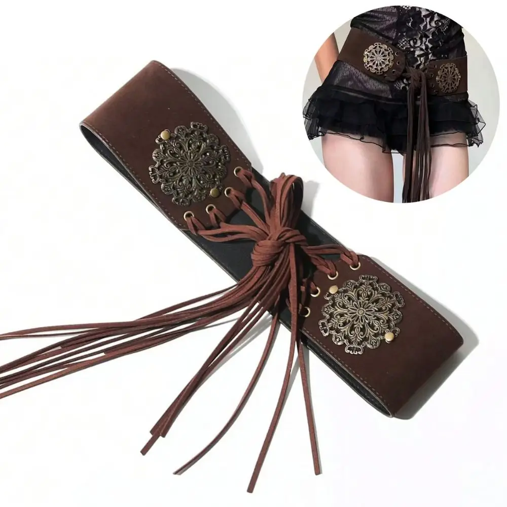 Women's Fashion Gothic Tasseled Suede Belts Spice Girls Streetwear Luxury Design Punk Waistband Versatile Y2K Tie Waist Belt
Women's Fashion Gothic Tasseled Suede Belts Spice Girls Streetwear Luxury Design Punk Waistband Versatile Y2K Tie Waist Belt