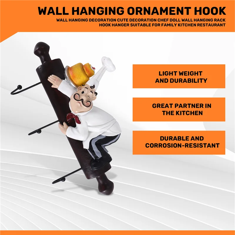 Настенное украшение, милое украшение, кукла шеф-повара, настенная подвесная стойка, вешалка с крючком, подходит для семейной кухни, ресторана-AC82
Настенное украшение, милое украшение, кукла шеф-повара, настенная подвесная стойка, вешалка с крючком, подходит для семейной кухни, ресторана-AC82