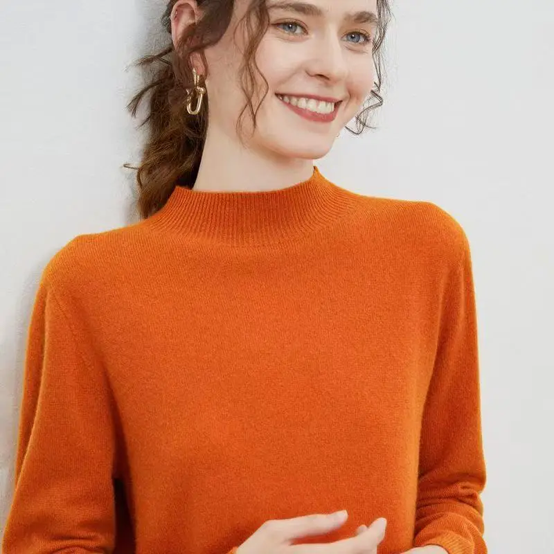2025 Autumn Winter Solid Mock-neck Pullover Sweater For Women Casual Knitwear Female Clothing Basic Soft Tops
2025 Autumn Winter Solid Mock-neck Pullover Sweater For Women Casual Knitwear Female Clothing Basic Soft Tops