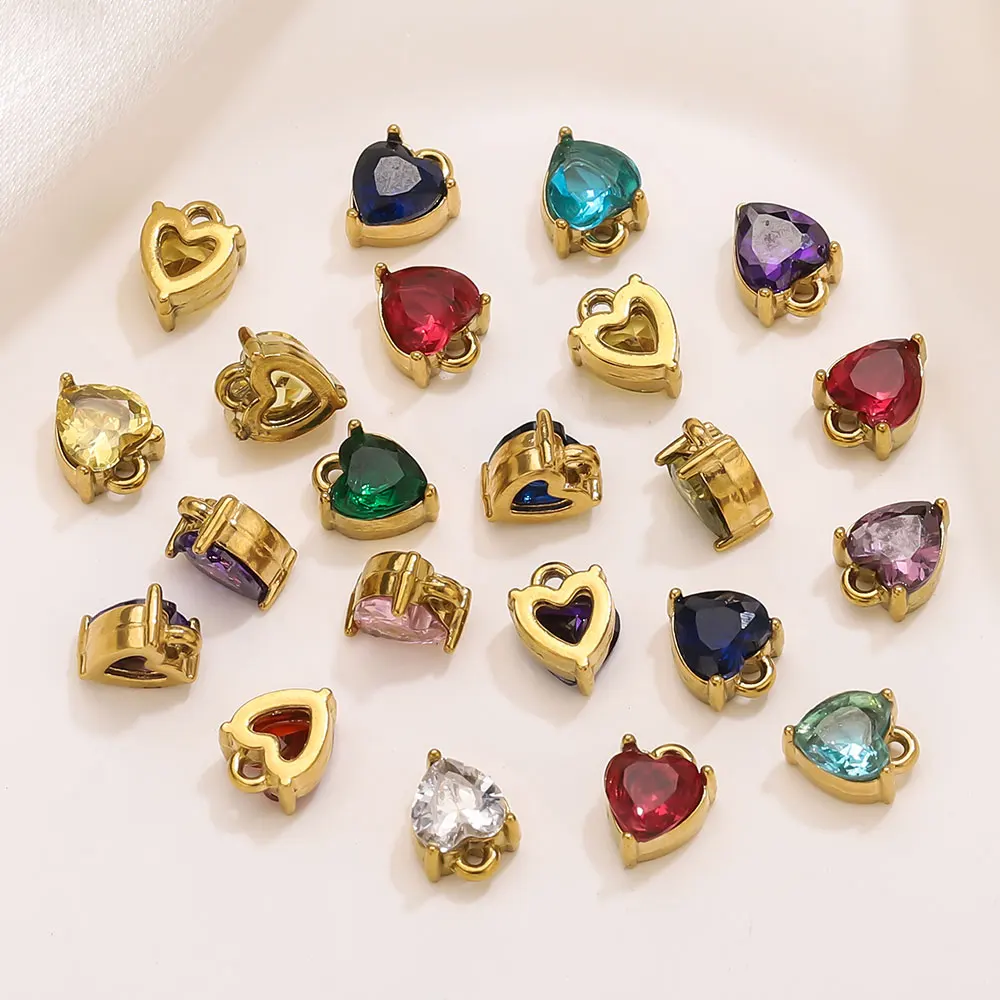 5 Pcs Heart Zirconia Stainless Steel Charms Bohe Pendant Accessories DIY Women's Jewelry Earrings Necklaces Connector Wholesale
5 Pcs Heart Zirconia Stainless Steel Charms Bohe Pendant Accessories DIY Women's Jewelry Earrings Necklaces Connector Wholesale