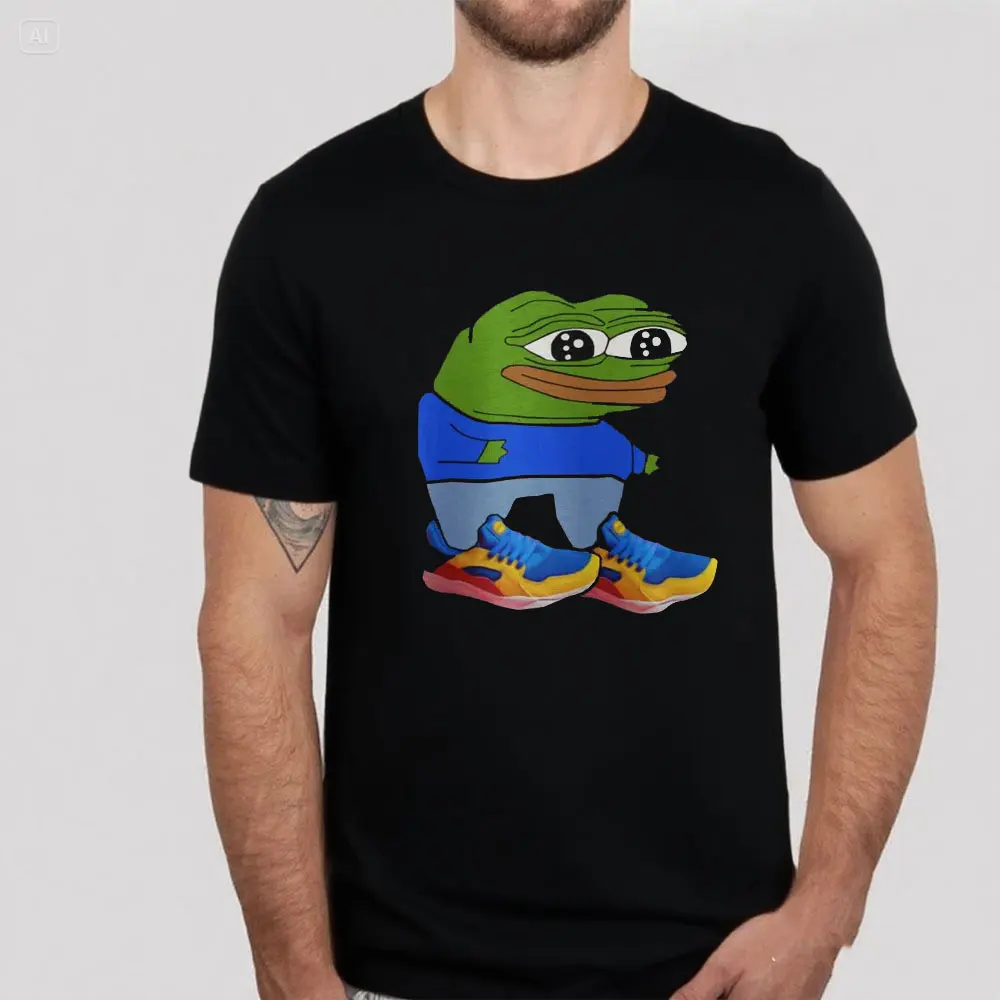 Women Men Cotton T-shirt Wearing Cool Sneakers Pepe The Frog Fren Meme Funny Internet Culture & Humor Graphic Tees Unisex Tops
Women Men Cotton T-shirt Wearing Cool Sneakers Pepe The Frog Fren Meme Funny Internet Culture & Humor Graphic Tees Unisex Tops