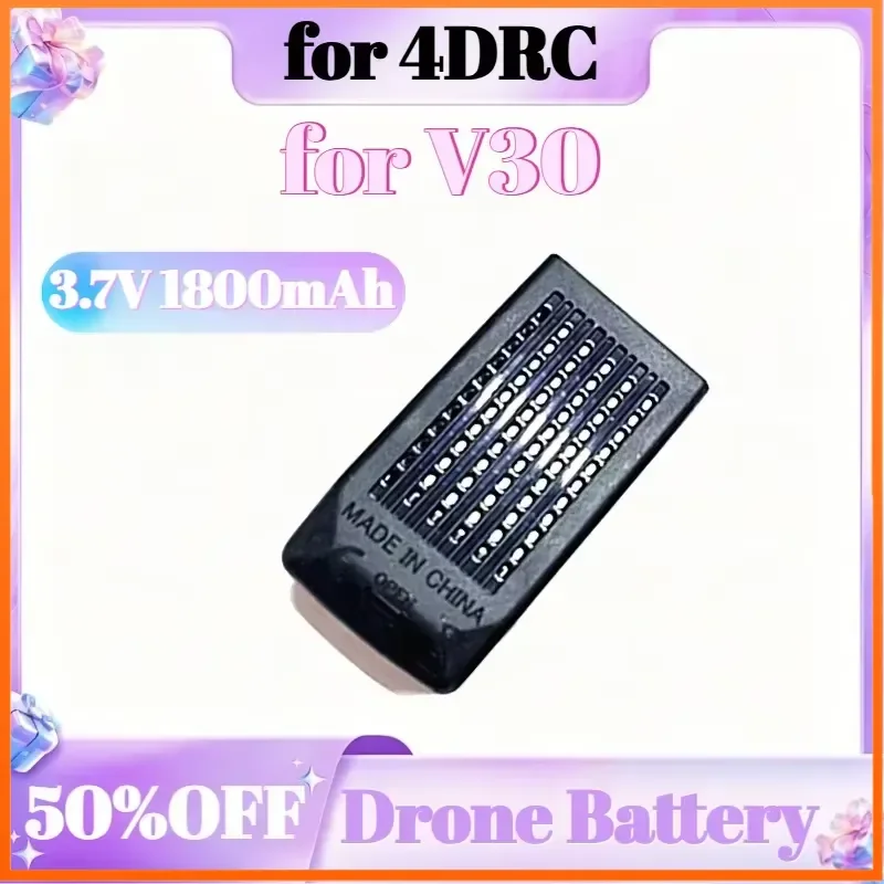 3.7V 1800mAh Upgrade Replacement Rechargeable Battery for 4DRC V30 Mini Drone Battery 4D-V30 Wholesale Drone Parts
3.7V 1800mAh Upgrade Replacement Rechargeable Battery for 4DRC V30 Mini Drone Battery 4D-V30 Wholesale Drone Parts
