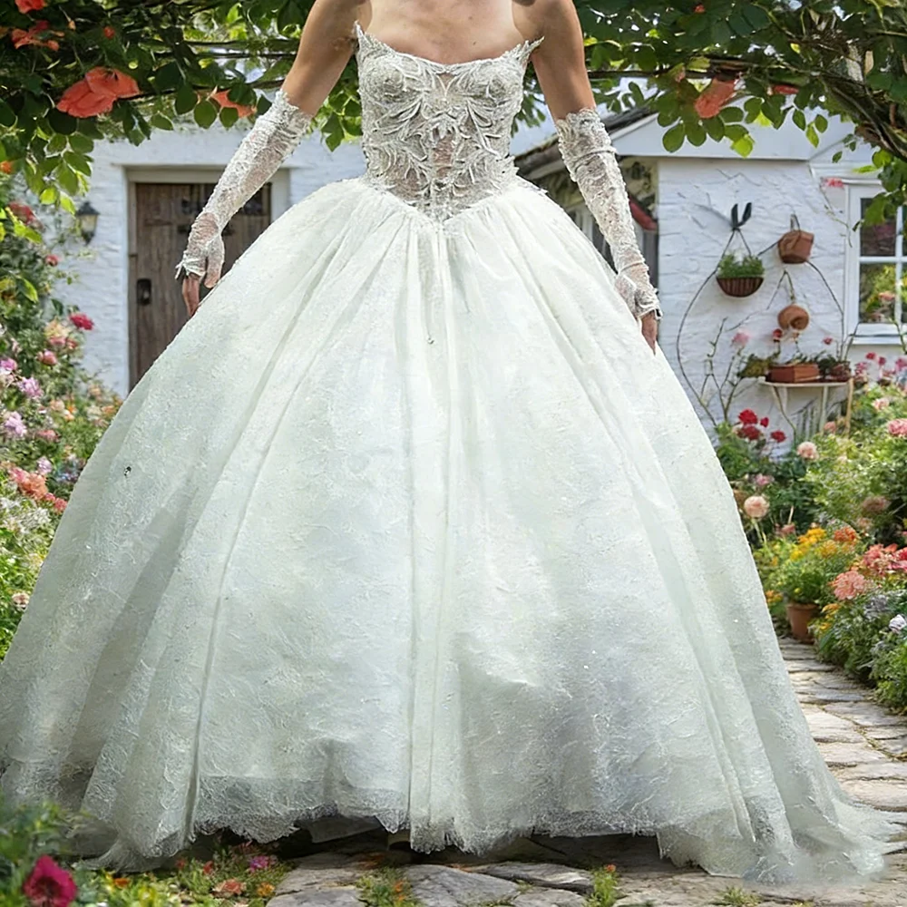 Elegant Strapless Appliquins Sleeveless Pleat A-Line Bride Wedding Dresses Bridal Gowns Customized
Elegant Strapless Appliquins Sleeveless Pleat A-Line Bride Wedding Dresses Bridal Gowns Customized