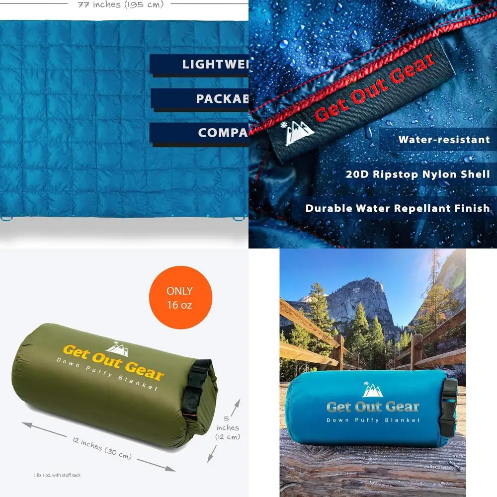 Ultra-Lightweight, Packable Camping Blanket - Warm, Water-Resistant, Ideal for Outdoor Adventures, Travel, and More
Ultra-Lightweight, Packable Camping Blanket - Warm, Water-Resistant, Ideal for Outdoor Adventures, Travel, and More