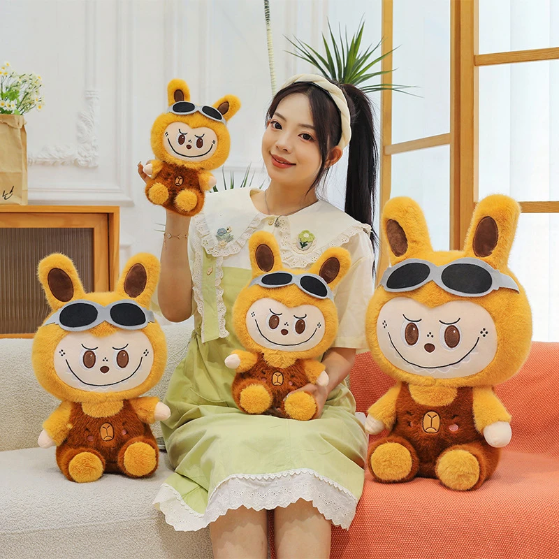 Kawaii Capybara Plush Toy in Pilot Overalls Cute Stuffed Doll Baby Soft Cuddly Animal Plushie Kids Birthday Gift
Kawaii Capybara Plush Toy in Pilot Overalls Cute Stuffed Doll Baby Soft Cuddly Animal Plushie Kids Birthday Gift