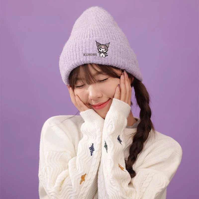 New Kawaii Cinnamoroll Kuromi Pompompurin Pochacco My Melody Embroidered Knit Hat Cute Windproof Ear Protection Warm Hat for Kid
New Kawaii Cinnamoroll Kuromi Pompompurin Pochacco My Melody Embroidered Knit Hat Cute Windproof Ear Protection Warm Hat for Kid