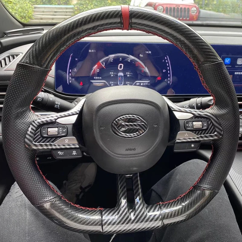 Для GAC Trumpchi Empow 2021-2024 аксессуары для салона автомобиля, прошитый вручную углеродное волокно, натуральная кожа, чехол на руль автомобиля
Для GAC Trumpchi Empow 2021-2024 аксессуары для салона автомобиля, прошитый вручную углеродное волокно, натуральная кожа, чехол на руль автомобиля