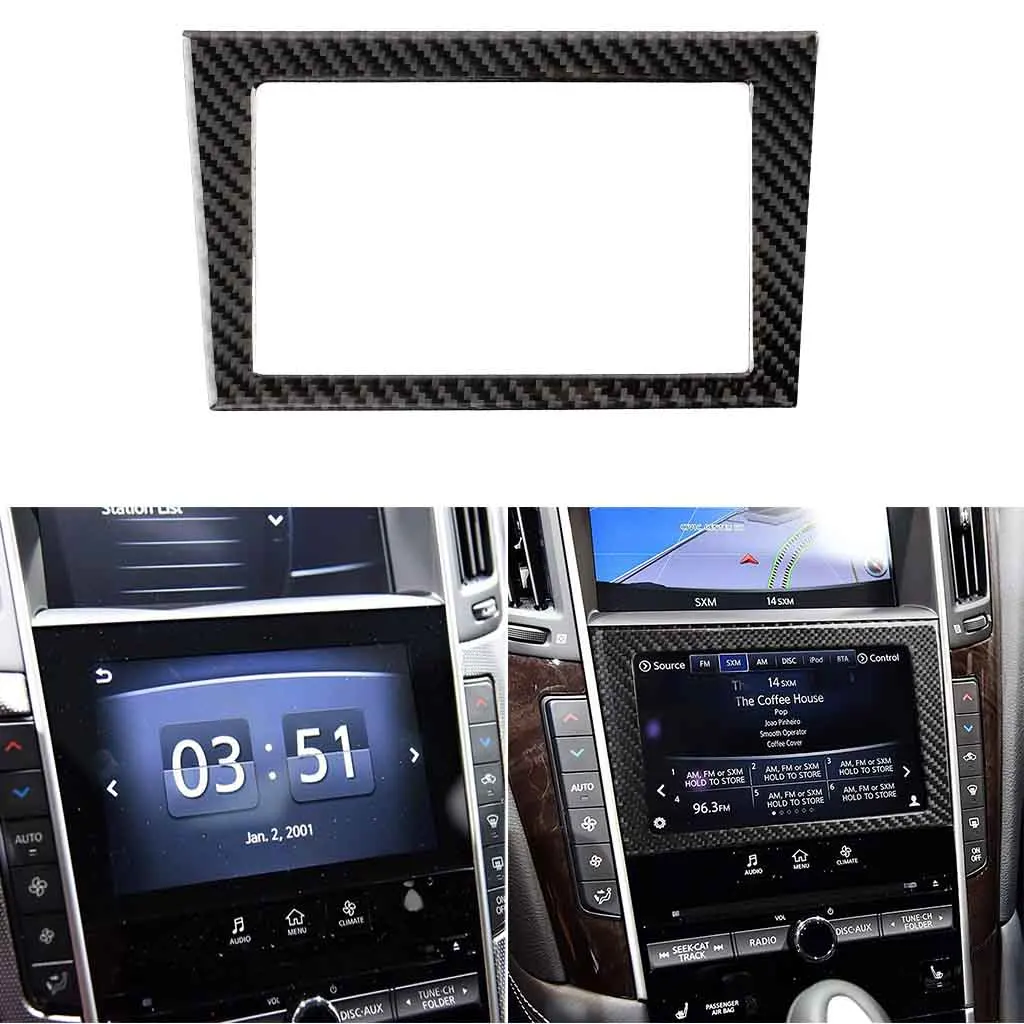 Carbon Fiber Console GPS Navigation Frame Cover Trim Sticker For Infiniti Q50 Q60 14-19
Carbon Fiber Console GPS Navigation Frame Cover Trim Sticker For Infiniti Q50 Q60 14-19